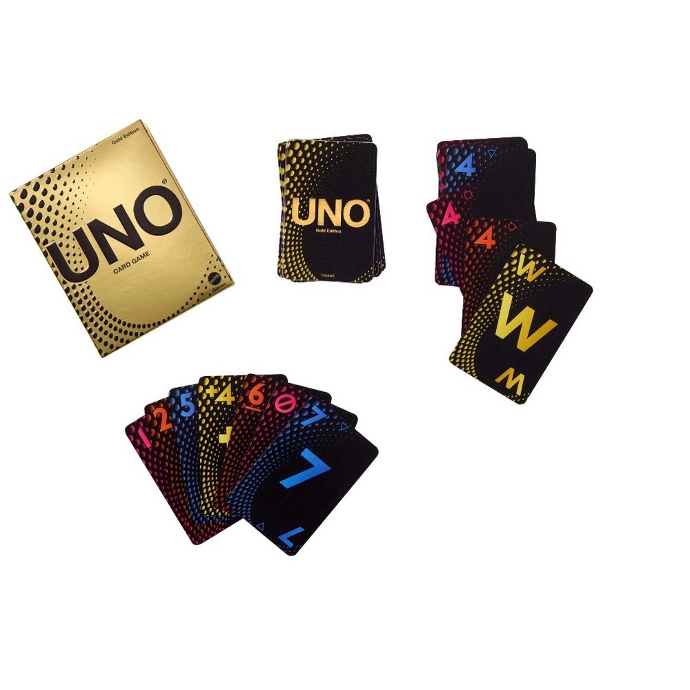 UNO Card Game: Gold Edition. Collectible Deck with Foil Accents. NEW - Picture 8 of 8